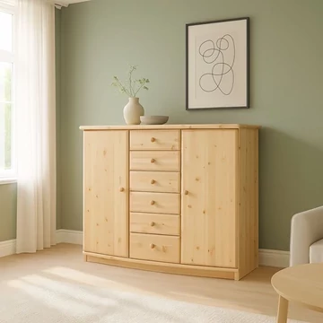 Kiefernholz Kommode Wohnambiente bei Reulon