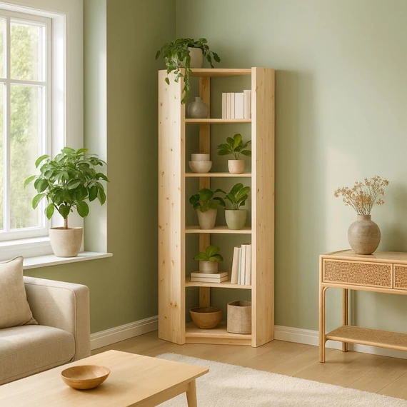 Kiefernholz Regal Wohnambienet bei Reulon