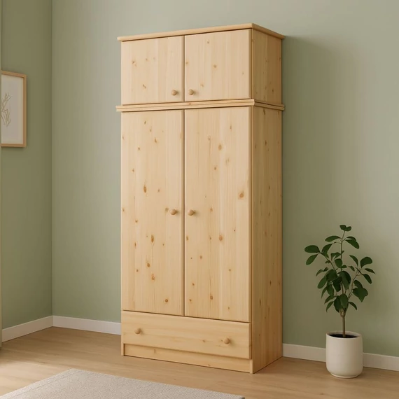 Kiefernholz Kleiderschrank Wohnambiente bei Reulon